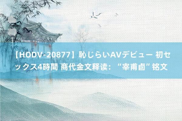 【HODV-20877】恥じらいAVデビュー 初セックス4時間 商代金文释读：“宰甫卣”铭文