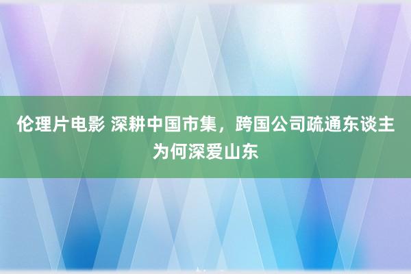 伦理片电影 深耕中国市集，跨国公司疏通东谈主为何深爱山东