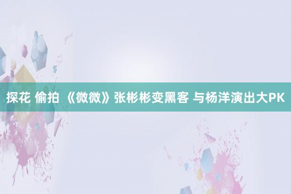 探花 偷拍 《微微》张彬彬变黑客 与杨洋演出大PK