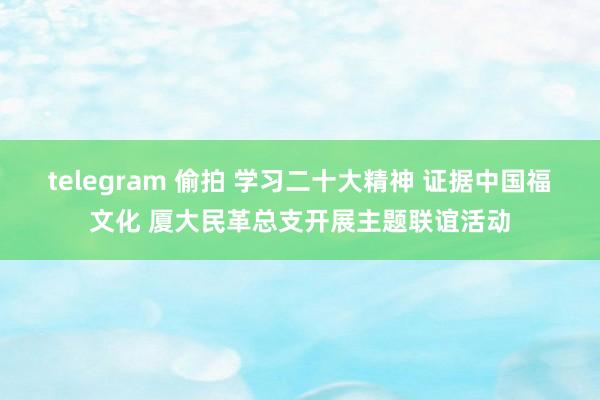 telegram 偷拍 学习二十大精神 证据中国福文化 厦大民革总支开展主题联谊活动